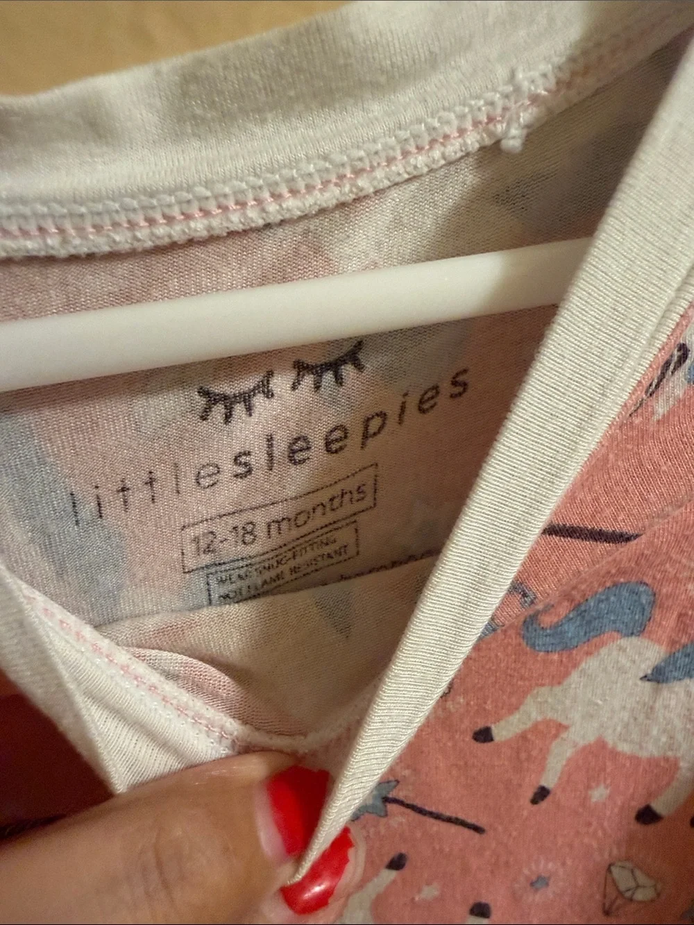 Little Sleepies Pink Unicorn and Stars Pajama Set